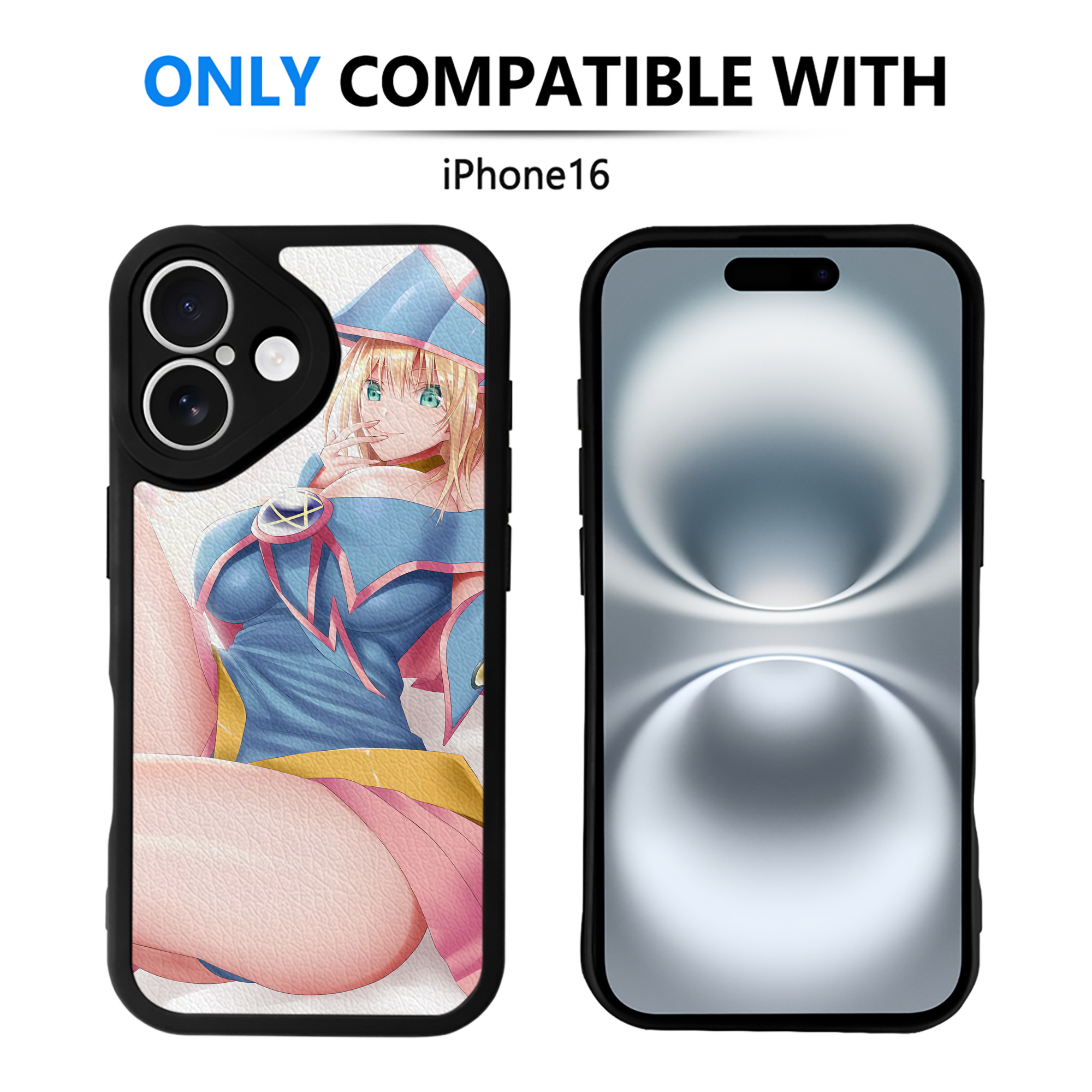 （画像用） 遊☆戯☆王 Yu-Gi-Oh! 【iPhone 16シリーズ対応】シリコンスマホケース（レザー調） 材質：シリコン